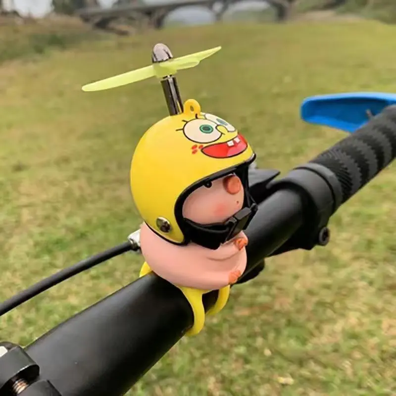 Electric car accessories Cartoon piggy decorations Bicycle corgi Cute accessories Pikachu helmet Bamboo dragonfly toys