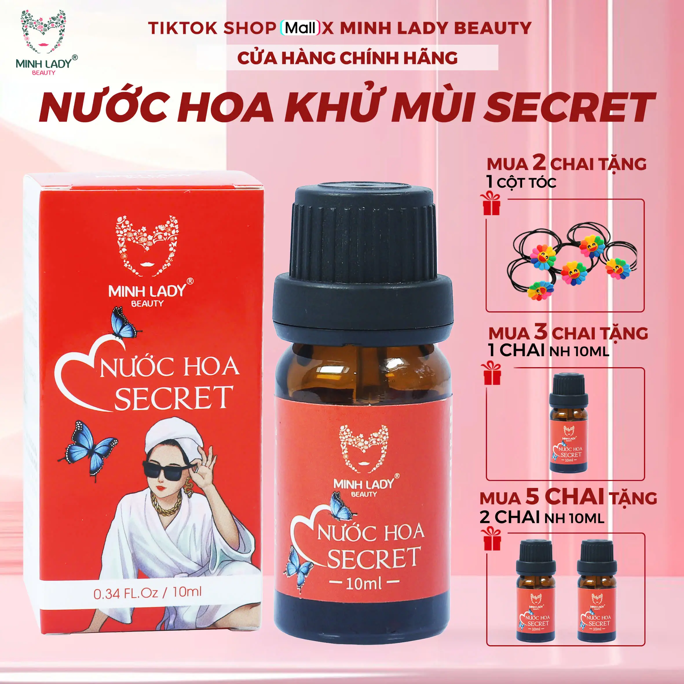 Nước Hoa Làm Thơm V Ka [3 Tặng 1, 5 Tặng2] Minh Lady Nam Nữ Lưu Hương 10Ml [Có Che Tên] Perfume Cosmetic