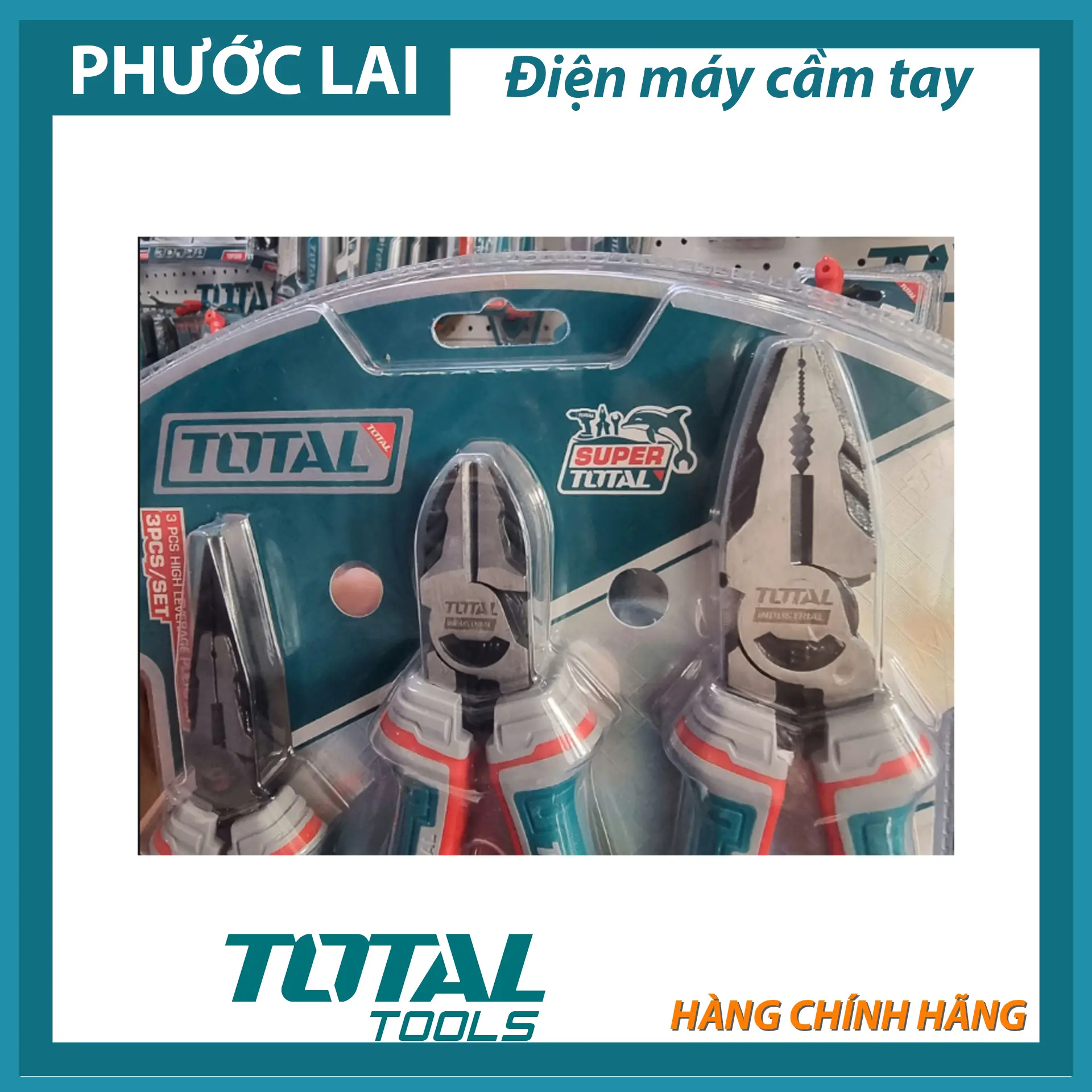 Bộ 3 kềm răng, cắt và nhọn cao cấp TOTAL 2K0301S