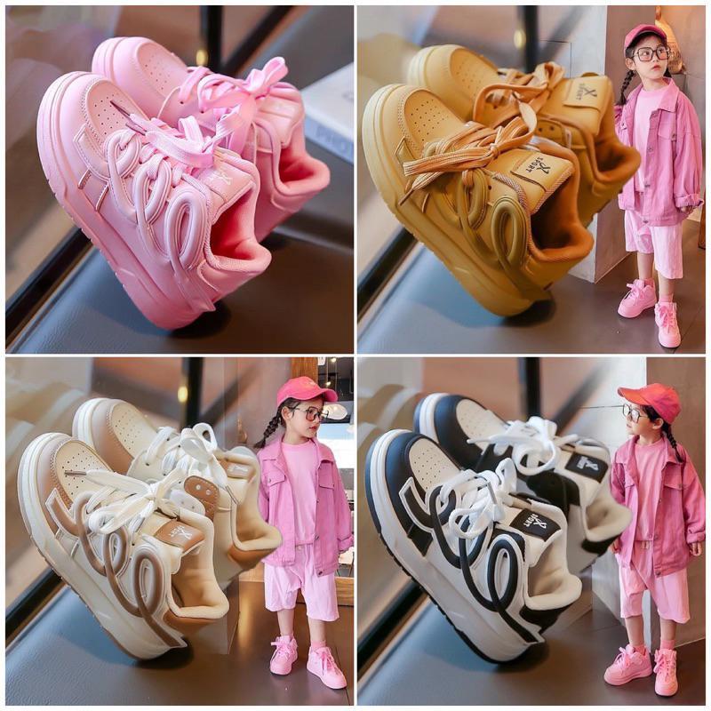 Giày thể thao cho bé trai bé gái kiểu dáng bốt da giầy cao cổ mềm êm nhẹ mã 5506 Cao Su Sneaker Sport Kid Học Sinh