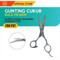 Gambar M-Pets Grooming Curved Scissor Steel / Gunting Melengkung Bulu Hewan dari M-Pets Volk Pets Indonesia Kota Tangerang 2 Tokopedia