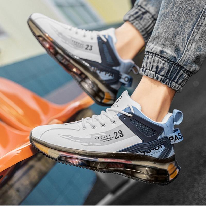 Product Introduction of Fashionable Men's Shoes: Air Cushioned Sneakers for Casual and Sports Shock-absorbing Sports Versatile Running Shoes Athletic Trainers 2