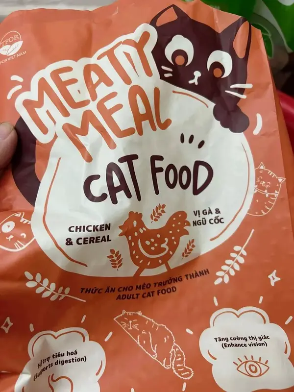 Thức ăn hạt khô cho mèo Meaty Meal 1kg cao cấp cho mèo trưởng thành 4