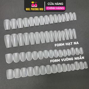 Móng Úp Tay HSM Trong Nhám Form Hạt Na Tròn Ngắn, Vuông Ngắn Nhám Trong Móng Up HSM Đủ Size Hộp 500 Móng Siêu Mỏng Đẹp Chuyên Dùng Làm Nail Nữ Women