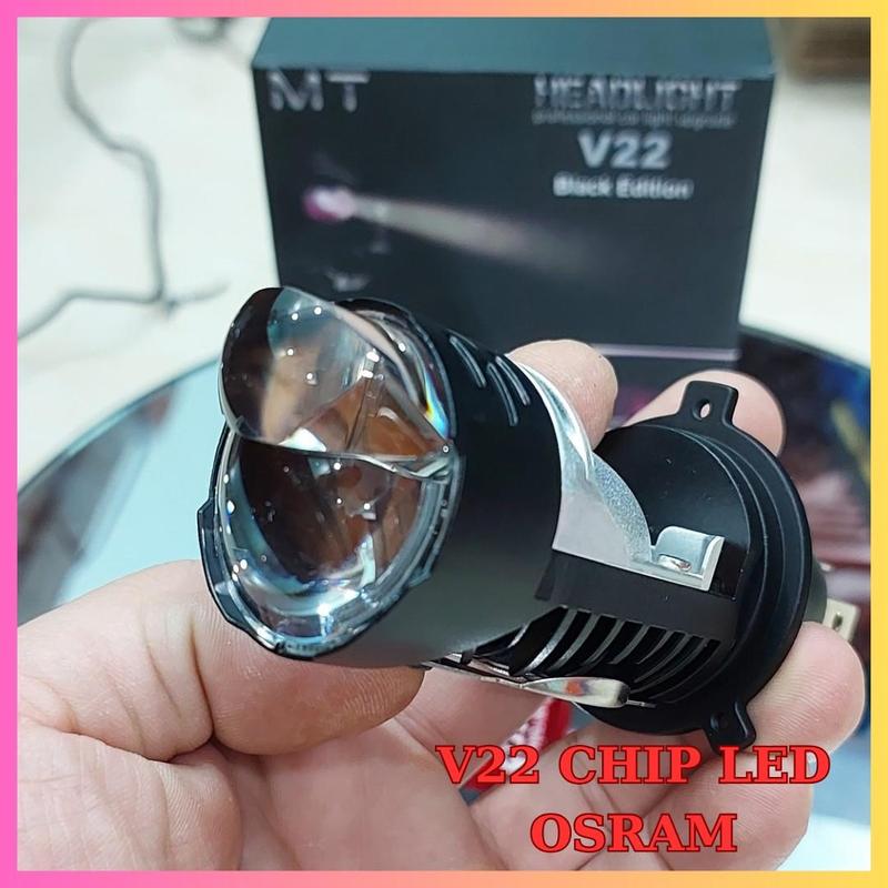 Bóng pha Led ô tô, xe máy V22 ULTRA Siêu sáng, chân H4 Công suất 60W. Phụ Tùng Đèn