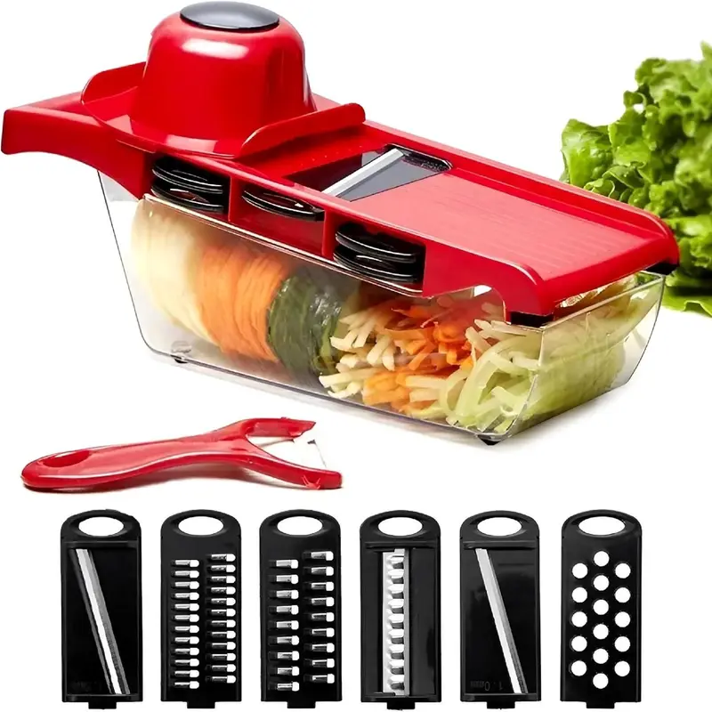 1 Set Multifunctional Vegetable Chopper with Container, Manual Reusable Vegetable Chopper, Household Kitchen Gadget 7