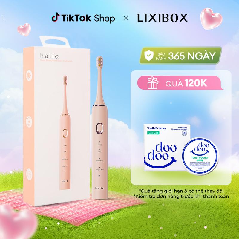 Bàn Chải Đánh Răng Điện Halio Sonic SmartClean/SonicLite Với Công Nghệ Sóng Âm Sonic tần số cao Lixibox