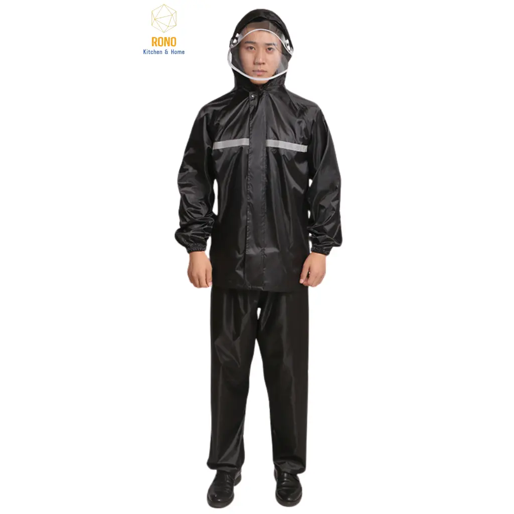 Bộ Quần Áo Mưa Phong Cách Hàn Quốc 1 Lớp Siêu Gọn Nhẹ, Chống Thấm Nước