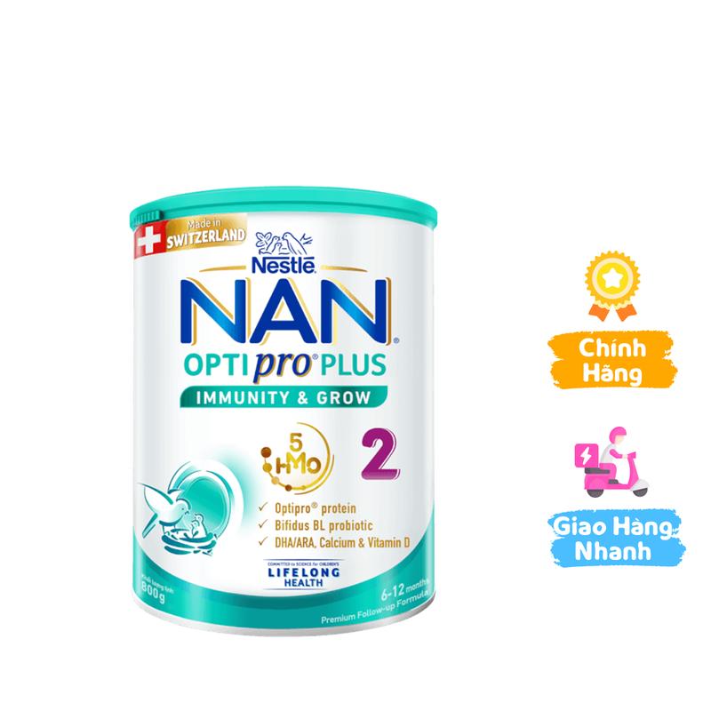 Sữa Nestlé NAN OPTIPRO PLUS số 2 800g cho bé từ 6-12 tháng tuổi