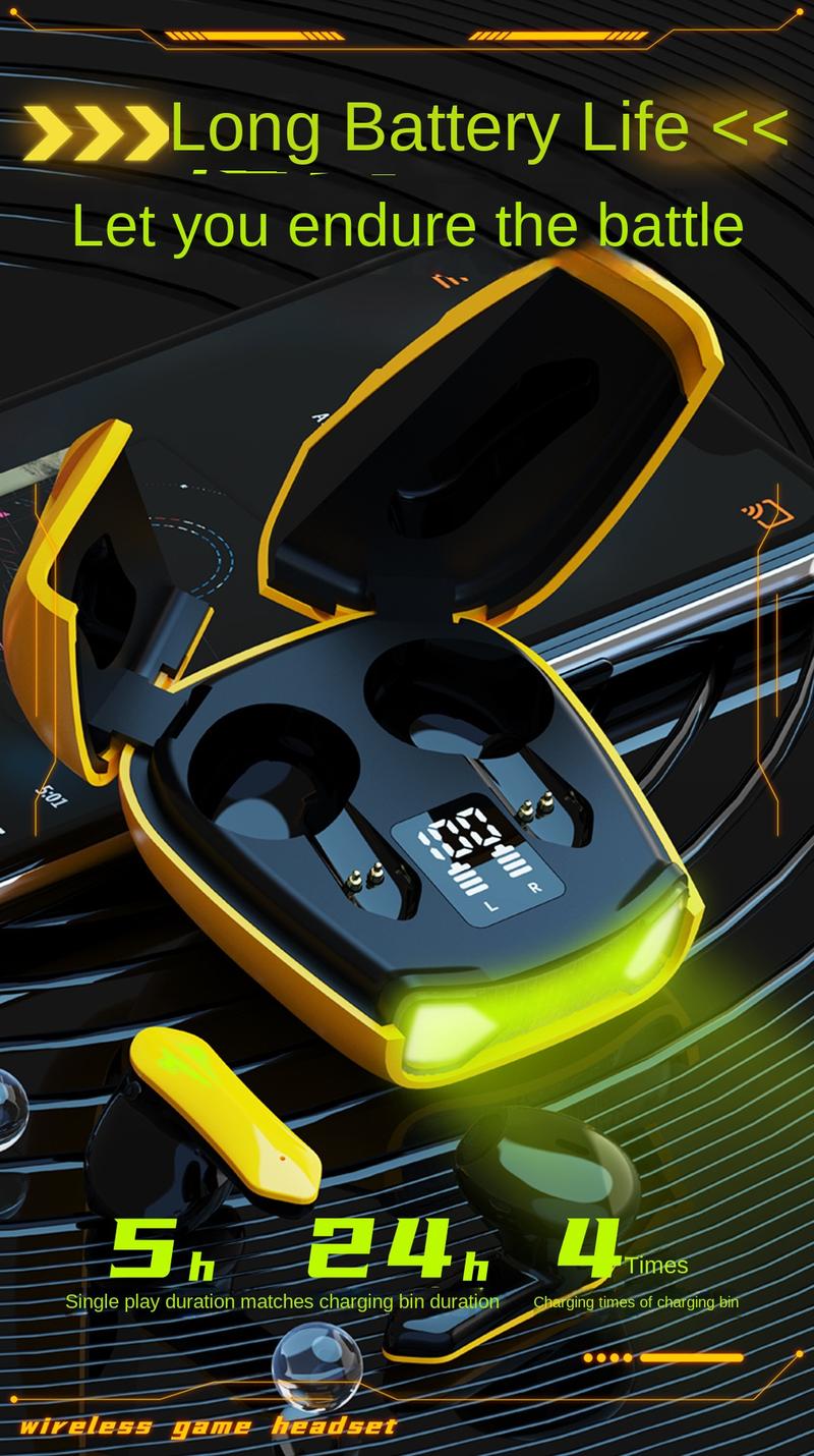 Product Introduction of Tai Nghe Bluetooth, Ks35 Mới, Không Dây, Hai Tai, TWS, Thích Hợp Chơi Game, Cảm Ứng, Màn Hình Kỹ Thuật Số Hai Cửa, Tai Nghe Tạo Hình Xe Thể Thao R05 Earphone 2