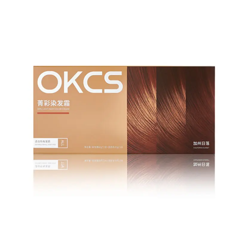 Okcs Hair Color Cream Float-Free White Adenium Obesum Brown Pure Hair Dye Plant Men and Women Dye Hair at Home Haircare