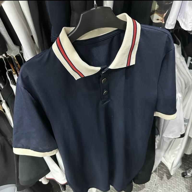 Áo Polo kẻ viền cổ dệt gân gai co dãn 4 chiều mát lạnh dành cho nam nữ fom unisex 2