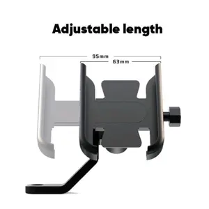 HOLDER SPION MOTOR HM-11 PHONE STAND DUDUKAN HP Hitam Plastik