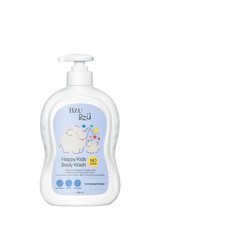 Sữa Tắm Trẻ Em BZU BZU Happy Kids Body Wash Làm Sạch Dịu Nhẹ, Phù Hợp Cho Da Nhạy Cảm Chai 600ml Cho Bé 5