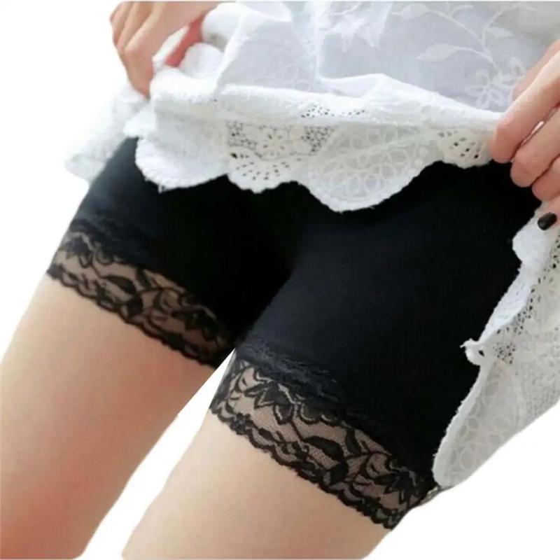 Product Introduction of Quần Đùi Lót An Toàn Cho Nữ, Co Giãn, Màu Trơn Thiết Kế Ren, Không Đường May, Thoáng Khí, Quần Legging, Thích Hợp Mặc Dưới Váy 5