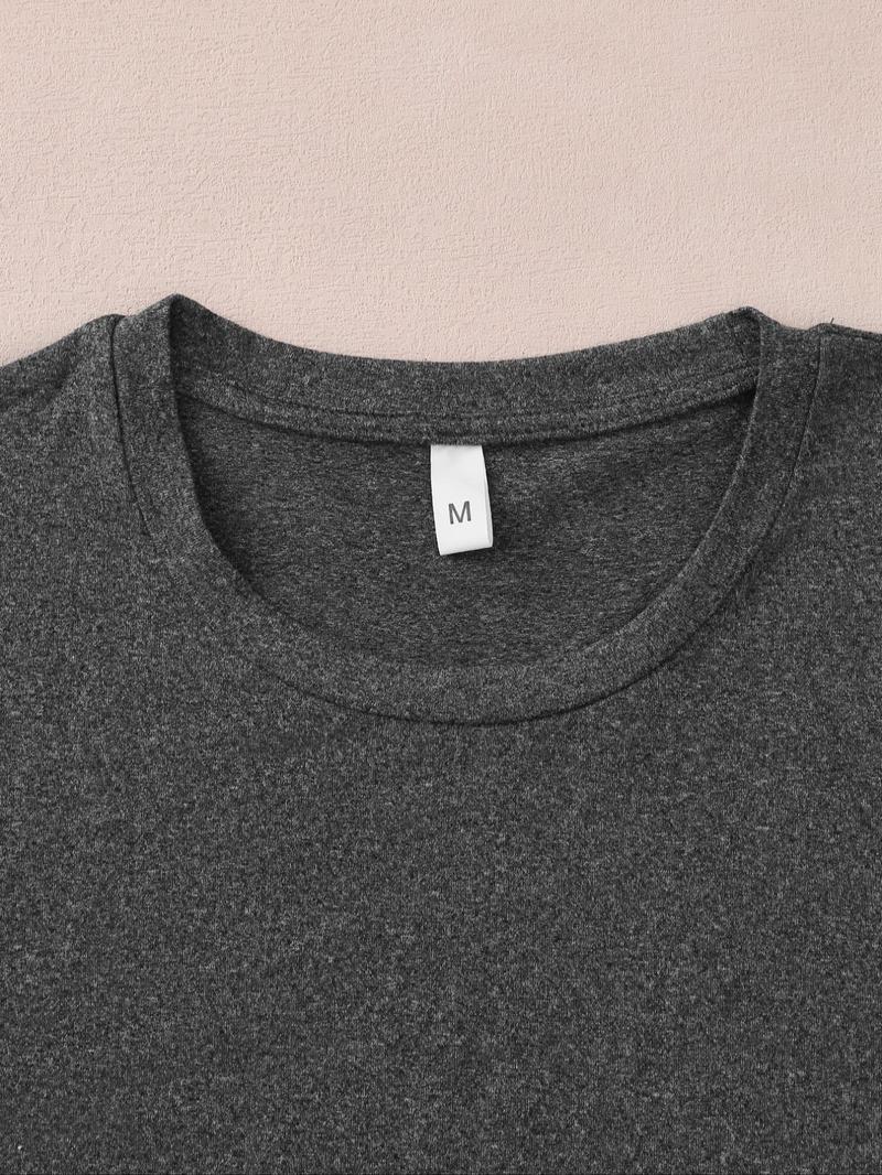Product Introduction of Plus Size " I Don't Care " Slogan Print Round Neck Tee, Fashion Casual Crew Neck T-shirt for Daily Holiday Vacation Outdoor Wear, Women Plus Size Clothing for Summer 3