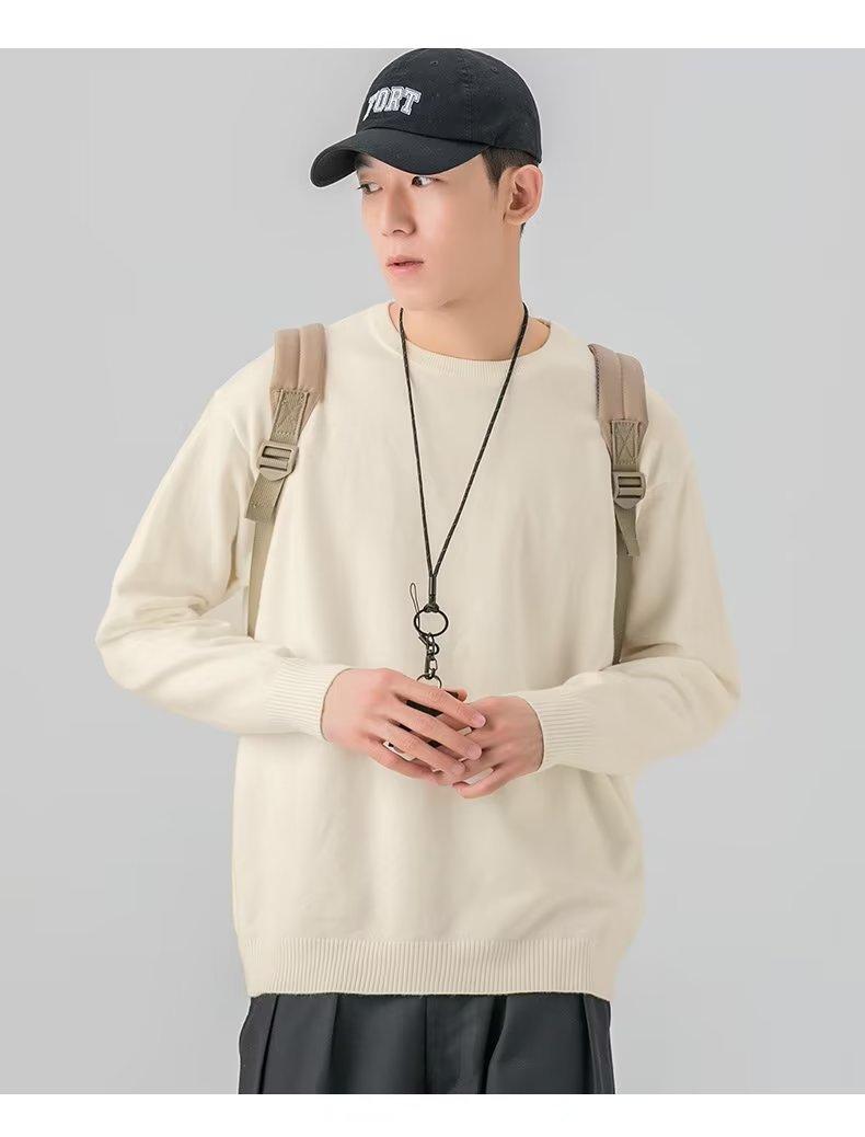 Product Introduction of ZOCI 2024 Áo Len Dệt Kim Cổ Tròn Mới Áo Dáng Rộng Thời Trang Phong Cách Hàn Quốc Cho Nam Menswear Shirt 27