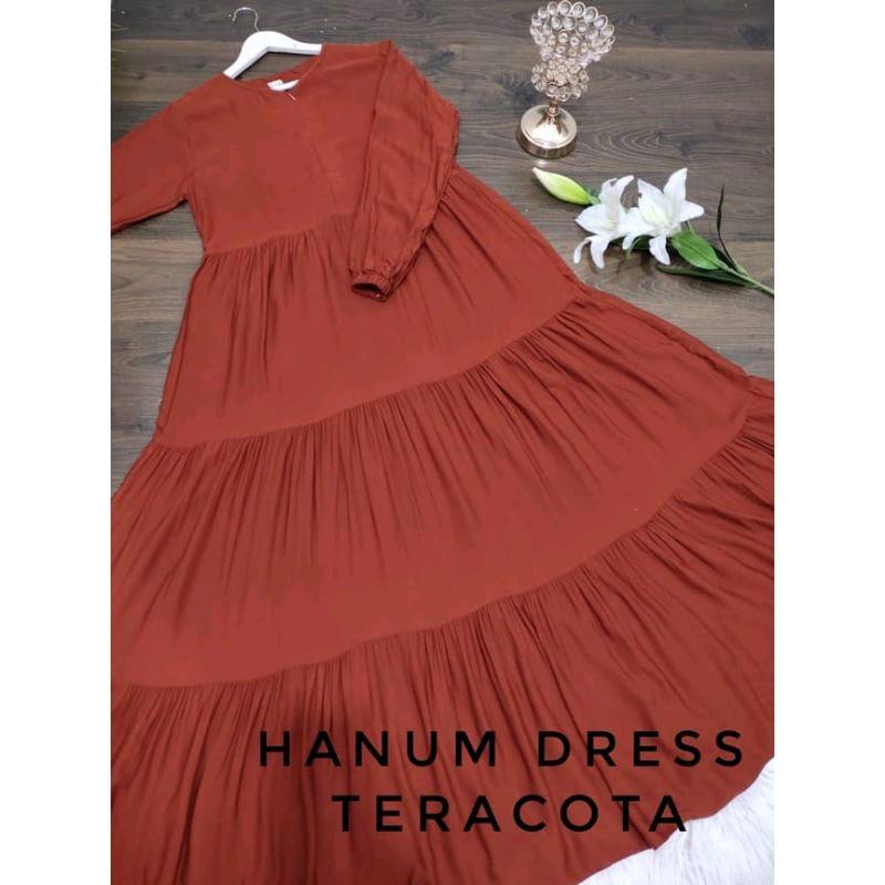 HANUM DRESS Rayon Twill Premium Gamis Busui Terlaris Lembut Muslim 1