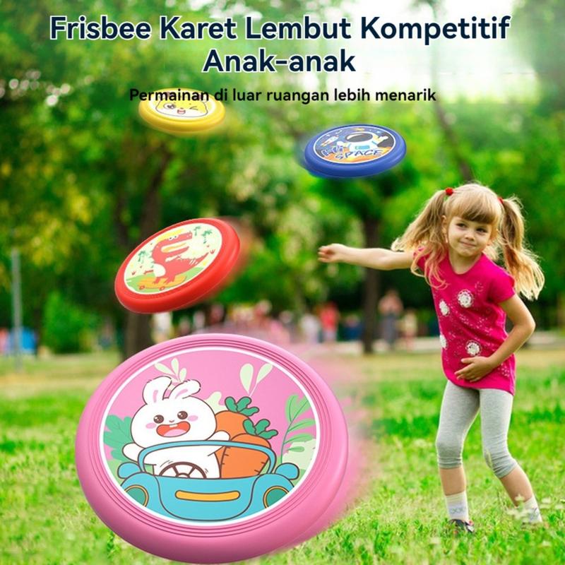 Frisbee Lembut Anak Olahraga Permainan Keluarga Terbuat dari Bahan PU Lembut Anti-Sakit dan Aman untuk Anak 3-10 Tahun Toys Mainan 0