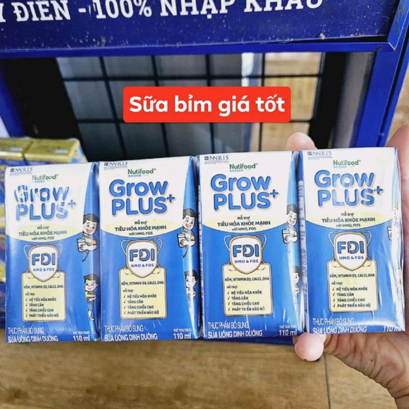 6 lốc 24 hộp sữa pha sẵn growplus xanh vinamilk organic