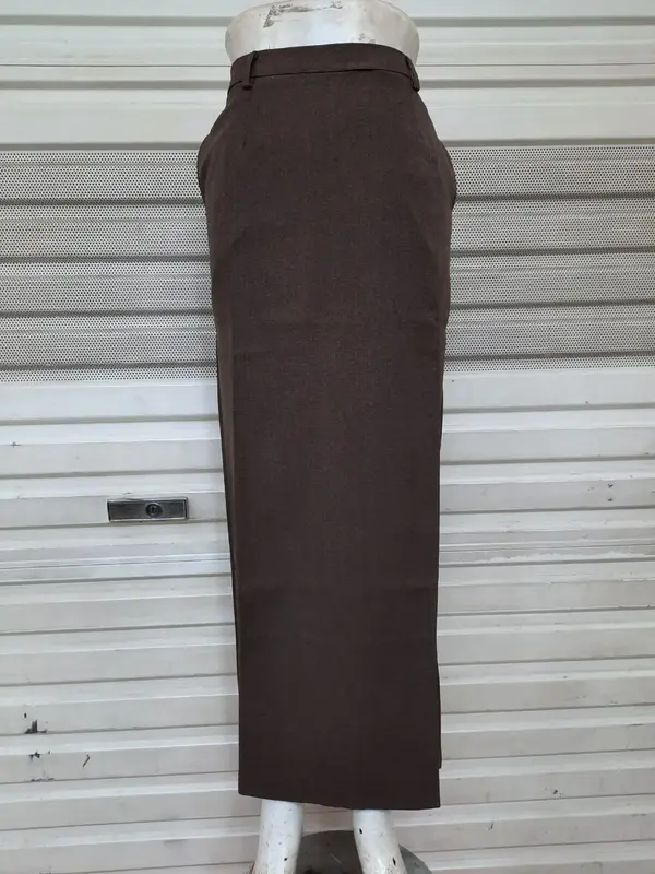 Rok kerja kantor wanita model span warna abu tua, coksu tua, milo, mocca, hitam cream, coklat, putih, silver dan ungu tua Brand Syakira by Azkia Polos Slim-fitting Hitam Formal 3