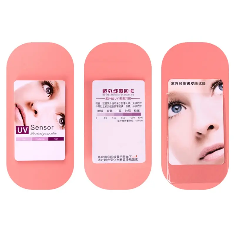 Upgraded 10 Pieces/set UV Test Card UVB Test Strips Effects Tester UV Sesnor Art Paper for Women Skin for Protection