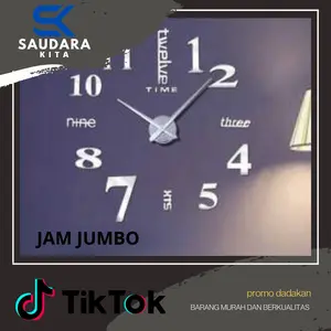 (Bisa COD) Jam Dinding Besar Diameter 80-130 Cm DIY Giant Clock Taffware( 1kg bisa 3 pcs jam )