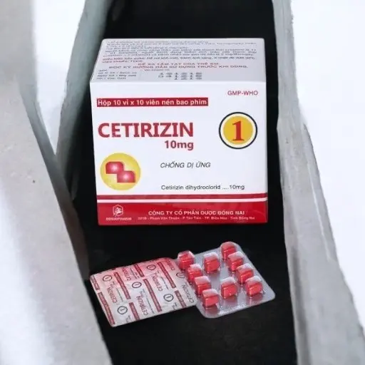 Viên uống Cetirizin ĐN  hộp 100 viên hỗ trợ giảm nghẹt mũi , sổ mũi ,dị ứng , mề đay , ngứa