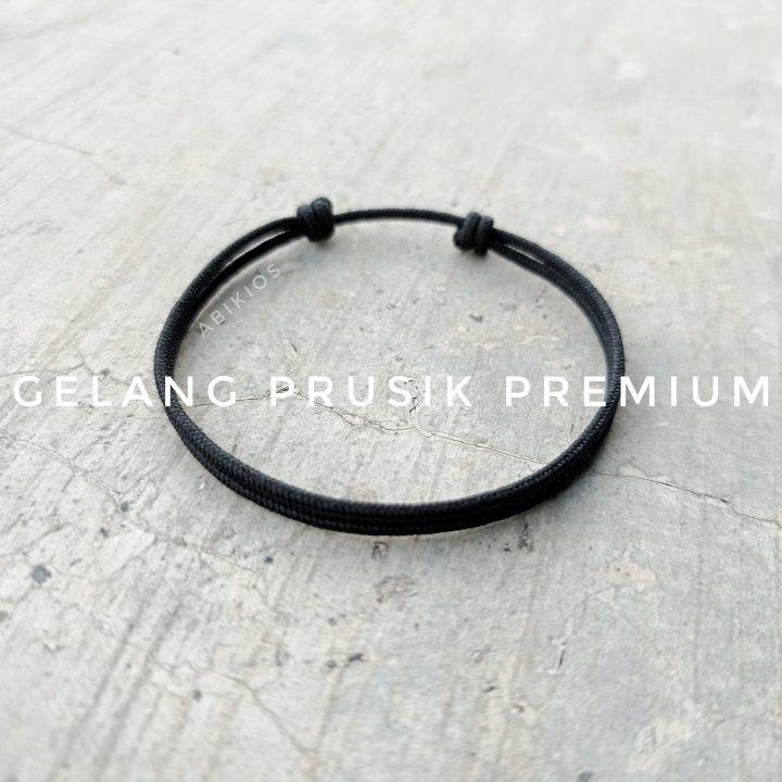 gelang tangan premium prusik gl102 black doff 1.7mm Laki-laki Perempuan Tali Bracelets 0