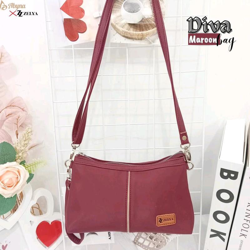 (ZELYA) DIVA BAG BY ZELYA, Tas Selempang 2in 1 bisa sling bag, hand bag tas selempang wanita simpel local  bag bags 1