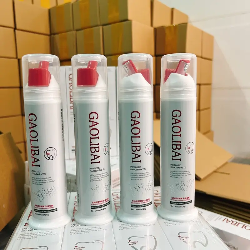 Conbo 4 Chai Kem Đánh Răng Nano Bạc Gaolibai Làm Sạch Cao Răng, Mảng Bám Cho Hơi Thở Thơm Mát 120g