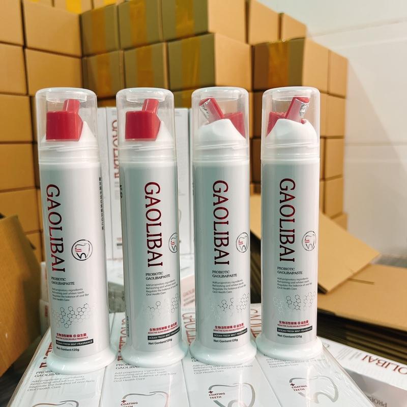 Conbo 4 Chai Kem Đánh Răng Nano Bạc Gaolibai Làm Sạch Cao Răng Mảng Bám Cho Hơi Thở Thơm Mát 120g