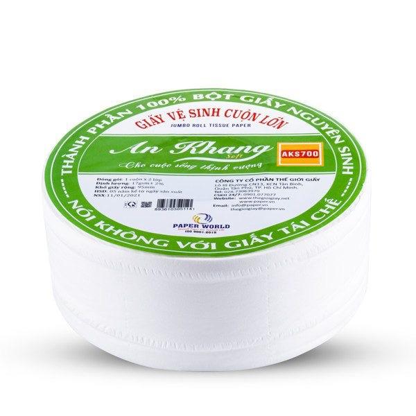 Giấy vệ sinh cuộn lớn An Khang soft700