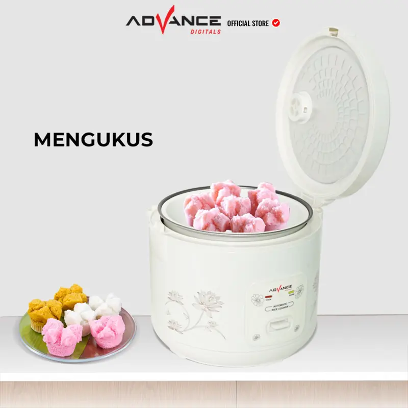 Rice Cooker Advance A20 1.8 Liter rice cooker Penanak Nasi Serbaguna 3 in 1 Listrik Sendok 3