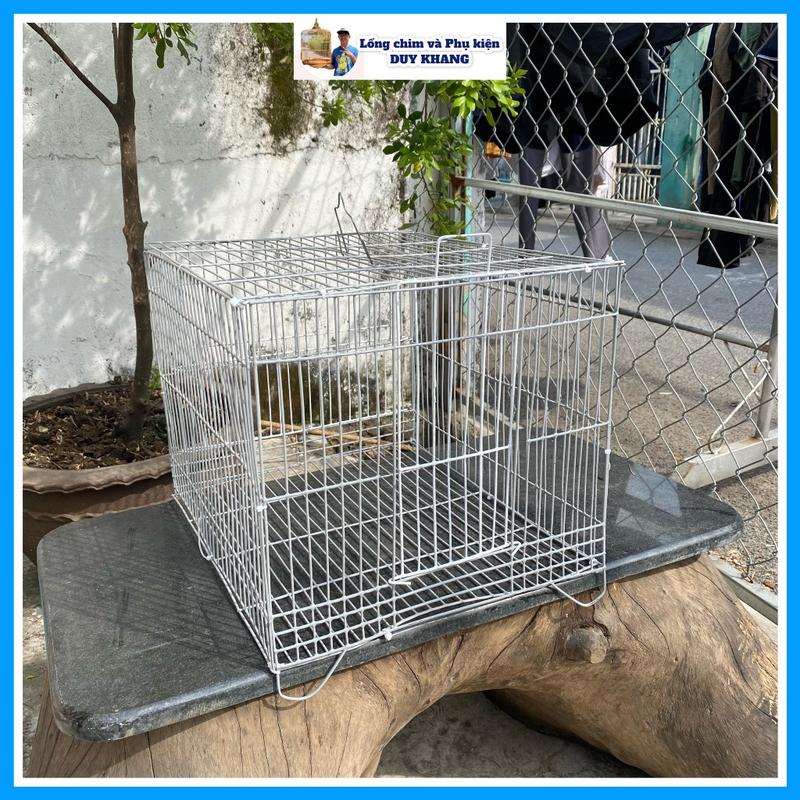 Lồng tắm cho chim 2 size Lớn/Nhỏ, lồng kẽm nhúng nhựa chịu nước tốt (chưa kèm khay tắm) - phụ kiện lồng chim Duy Khang