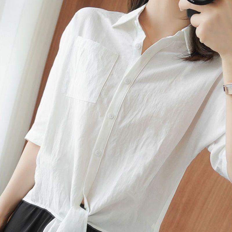 Áo Sơ Mi Ngoại Cỡ Áo Thun Nữ, Thời Trang Mới Mùa Hè, Quần Áo Chống Nắng, Áo Điều Hòa Không Khí, Phong Cách Hàn Quốc, Áo Dáng Rộng, Thích Hợp Cho Mẹ, ngắn Tay, Áo Cardigan 3