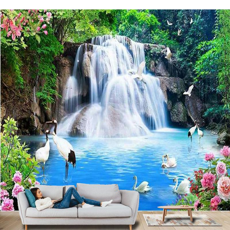 Vải Nền Phong Cảnh Thiên Nhiên, Thích Hợp Cho Phòng Ngủ Và Ký Túc Xá, Bố Trí Đồ Trang Trí Tường, Vải Dán Tường 4