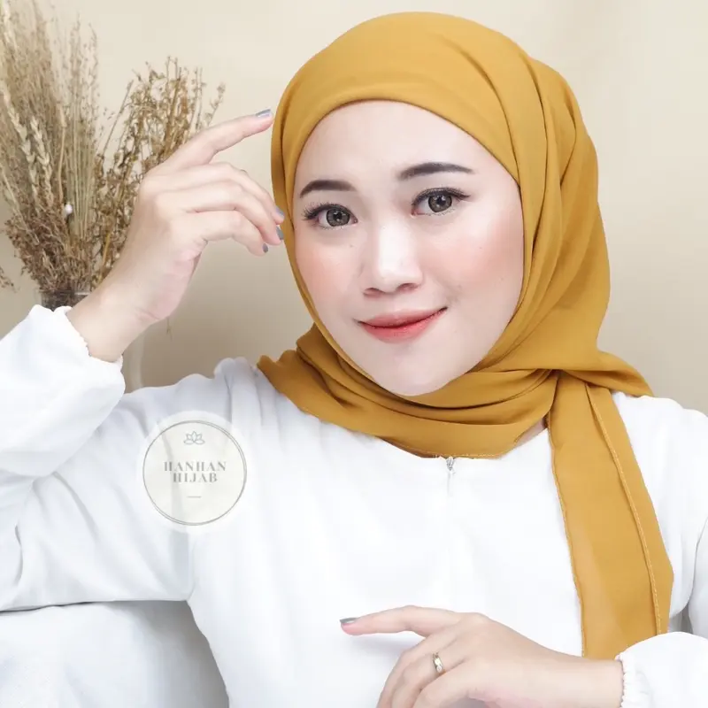 Hanhan Hijab - Segiempat Inner 2 Layer Ceruty Babydoll Premium (Segi Empat Ciput Inara) 7