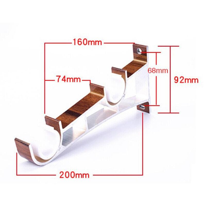 For Wall Home Decor Curtain Accessorie Double Curtain Rod Bracket Window Hardware Holder Hang Curtain Rod Holders Metal Double Rod Bracket 2