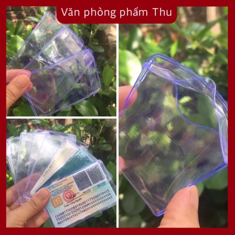 100 CÁI Vỏ bọc căn cước công dân, thẻ tín dụng trong suốt có nắp.