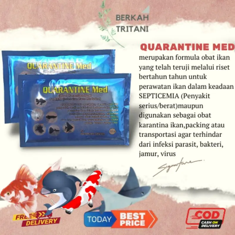 Quarantine Med Original Obat Karantina Ikan Packing Ikan