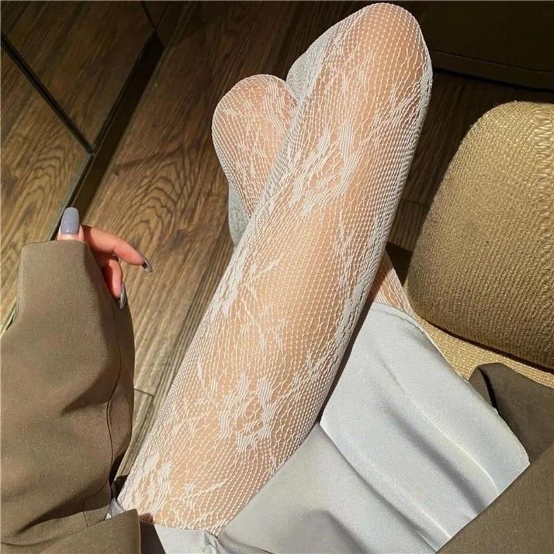Product Introduction of Tất lưới, phong cách Gothic Lolita, quần tất lưới cho phụ nữ, quần tất lưới, quần tất Y2k, với quần legging họa tiết hoa, đồ lót gợi cảm 31