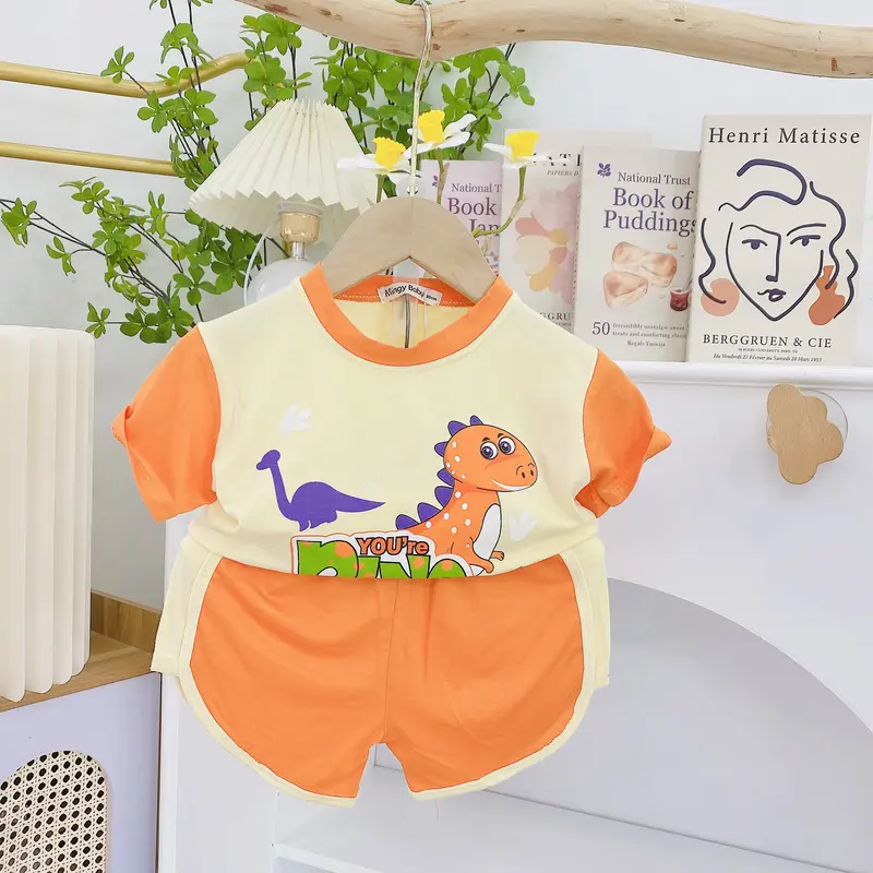 [MinGy BaBy] Bộ quần áo thun lạnh Mingy Baby in hình lớn phi hành gia, shin quần vát vuông cho bé trai bé gái quần  áo 7