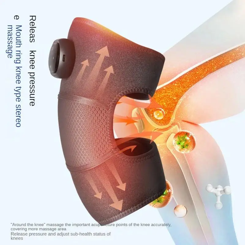 Knee Massager, 3 Vibration Modes & 5 Heat Levels Knee Massage Tool, USB Rechargeable Knee Support, Ideal Heating Pad for Relaxation and Recovery 3