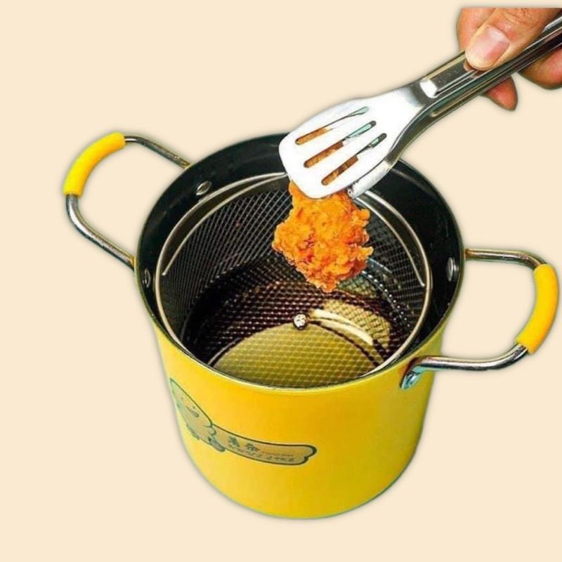 Nồi chiên ngập dầu vịt vàng có giỏ inox 7
