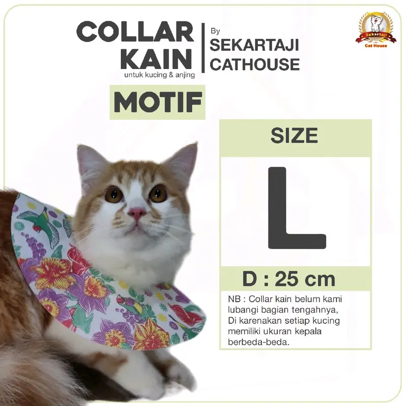 Paket 10pcs collar kain size L 0