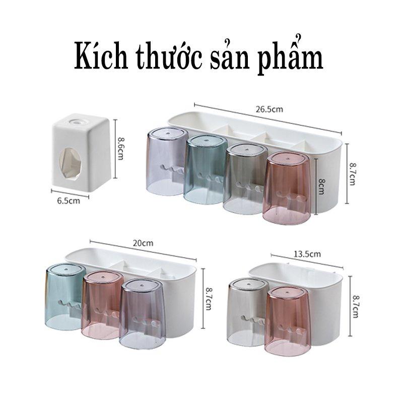 Giá Đỡ tặng kèm 4 cốc Kem Đánh Răng Bóp Treo Tường Phòng Tắm Cốc Có Giá Để Đồ Không Đục Lỗ Bàn Chải Đánh Răng 8