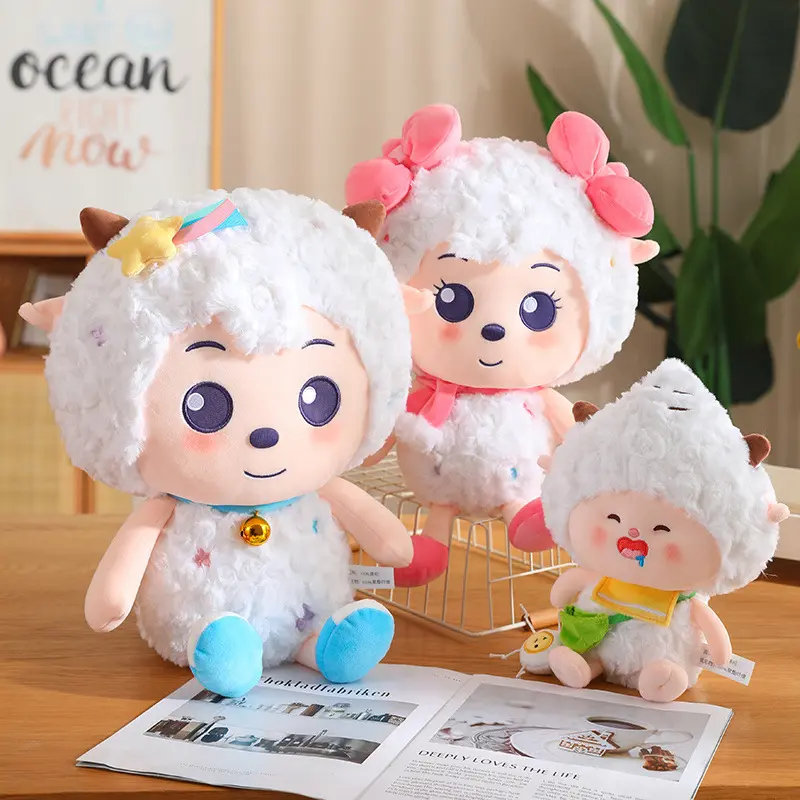 Genuine Pleasant Goat doll plush doll pendant messenger bag claw machine doll gift for children