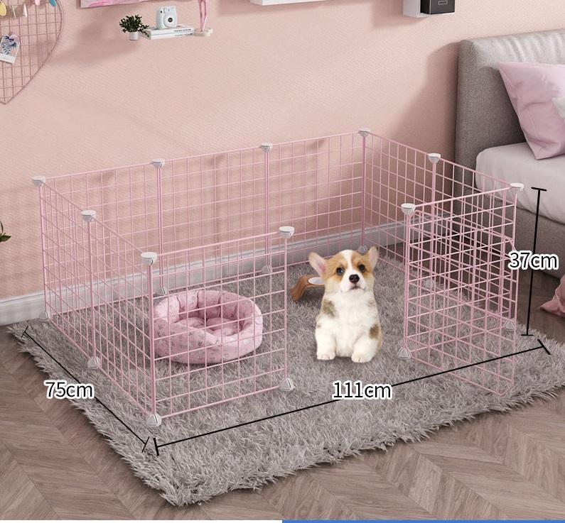 Chuồng quây chó mèo bằng lưới sắt lắp ghép-tặng kèm đầy đủ phụ kiện lắp ghép lồng nuôi