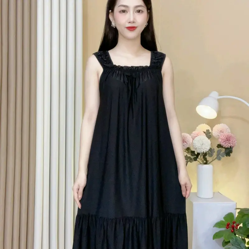 Đầm nhún vai thun lạnh 40-100kg 8
